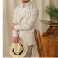 Men's Breathable Linen Jacket - Retro Casual, Single-Breasted, 100% Linen, City Wear