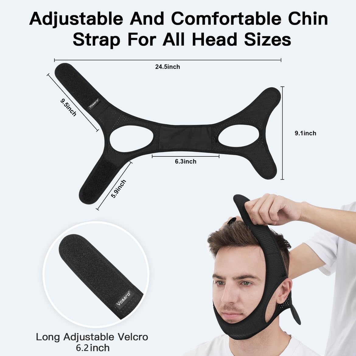 Anti2025 Edition Snoring Chin Strap Breathable Sleep Apnea Aid