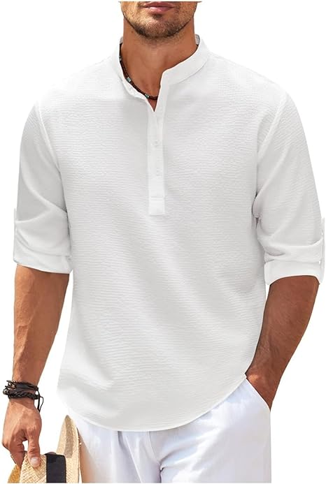 Variant image for Relaxed Cotton Shirt for Casual Outings and Elegant Layering, Soft Breathable Fabric, Available in Various Sizes and Colors-7
