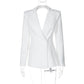 women's Fitted blazer - backless, minimalist, polyester, ideal for evening wear or formal occasions