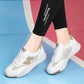 Plush durable women's sneakers - low-cut, genuine leather upper, for running daily workouts