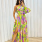 Variant image for One-Shoulder Floral Women's Dress, Elegant Asymmetrical Summer Dress, Perfect for Wedding Guest and Formal Occasions-9