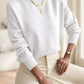 Light Women's High Neck Top - Long Sleeve, Polyester