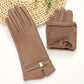 Water-Resistant Women’s Gloves - Slim Faux Leather, Lined