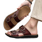 men's Non-slip sandals - double-buckle, PU leather, beach-ready footwear for everyday wear