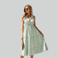 Shirt Striped Dress Women A-Line Summer Casual V-Neck Sleeveless Beach Holiday Dress