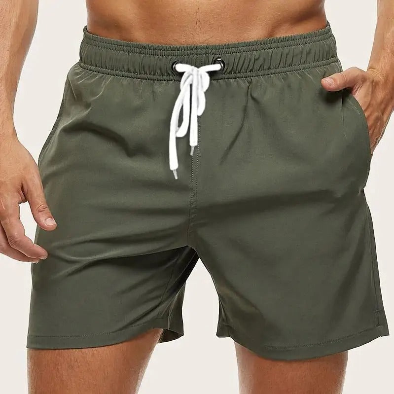 Fast-Drying Men's Swim Trunks with Elastic Waist, Comfortable and Versatile Bathing Suit for Swimming and Beach Activities-1