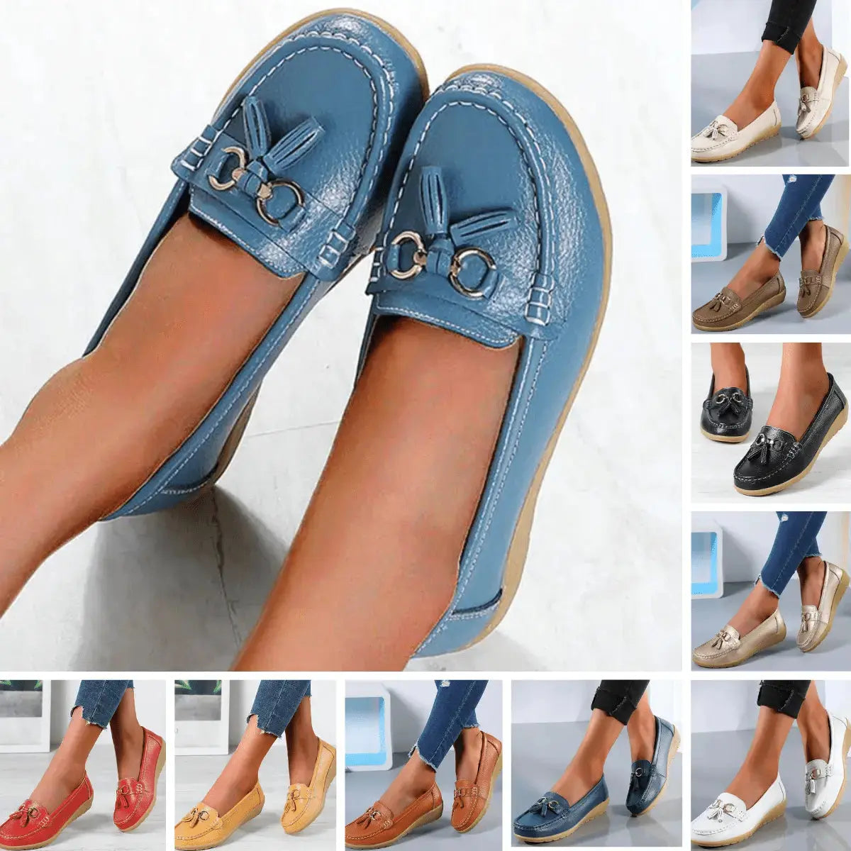 Women's Orthopedic Moccasins, Breathable PU Leather Ladies Moccasin Shoes for Comfort and Support-2