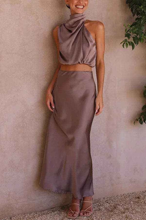 Variant image for Stylish Women's Set with Sleeveless Top and Long Maxi Skirt for Casual and Formal Occasions-21