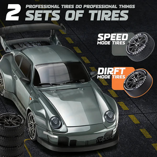 Car RC 4WD LED Lights Retro Drift Master Style High Traction Night Racing Fall 2025 Gift Idea