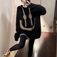 Warm Cozy Women's Oversized Hoodie - Knit, Regular
