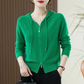 Light Women's Zip Hoodie - Relaxed Knit For Spring