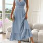 Variant image for Elegant Black Ruffle Dress with Diaper Neckline, Plus Size Wedding Guest Formal Dress for Spring-16
