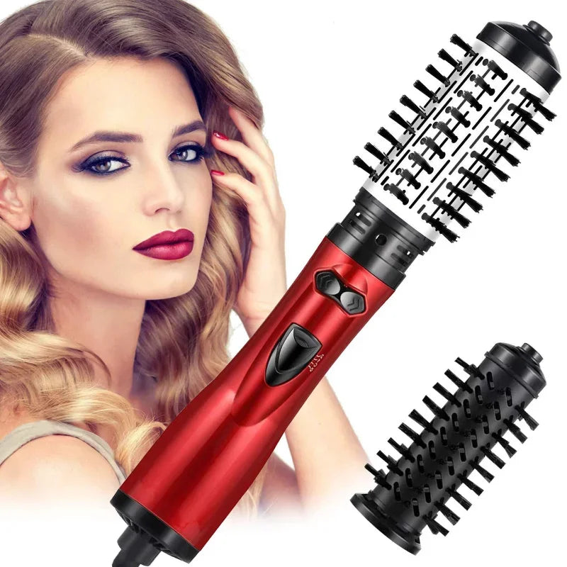 3-in-1 Rotating Hair Dryer and Styler with Flexible Temperature for Effortless Curls and Waves