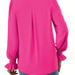 Elegant Women's Blouse in Solid Color, Lightweight Polyester V-Neck Top for Spring and Autumn Styling-5