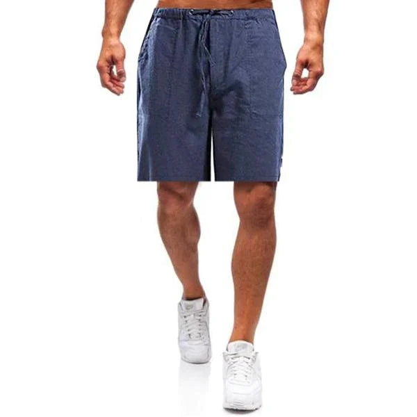 Variant image for Men's Linen Shorts with Elastic Waistband, Pockets, and Loose Fit for Comfort and Style, Available in Sizes S-5XL-33