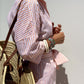 Variant image for Classic Striped Women's Dress with Lace Trim, Elegant Summer Dress for Versatile Styling-4