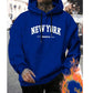Casual Oversized Mens Hoodie - Pullover Polyester, Urban