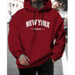 Casual Oversized Mens Hoodie - Pullover Polyester, Urban