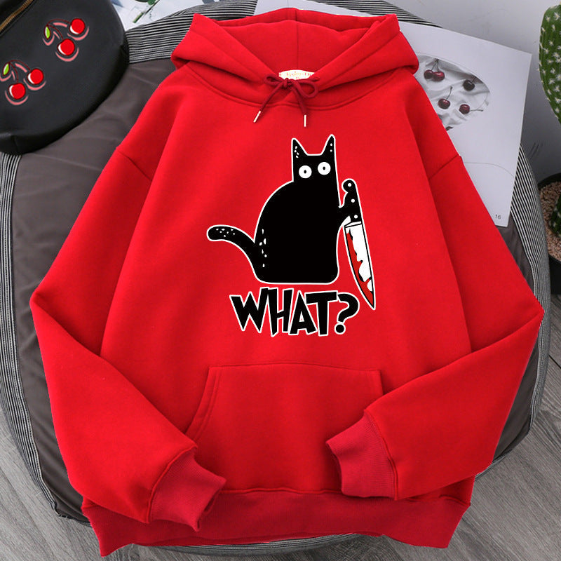 Men’s Oversized Hoodie - Graphic Pullover, Wool Lined Casual