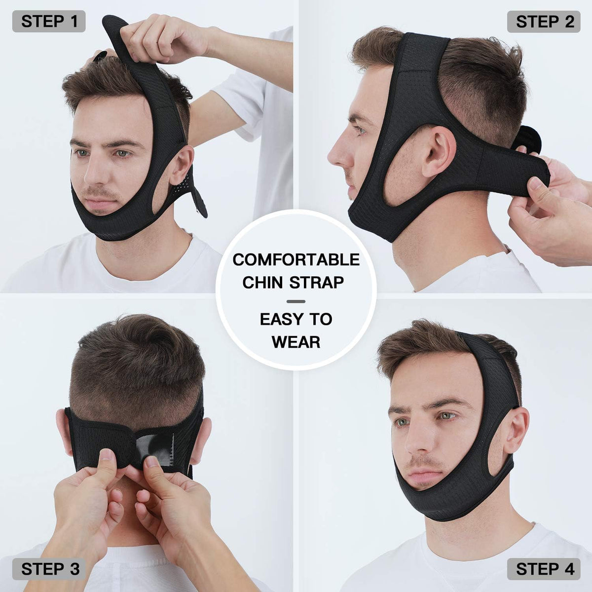 Anti2025 Edition Snoring Chin Strap Breathable Sleep Apnea Aid