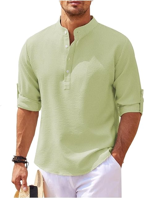 Variant image for Relaxed Cotton Shirt for Casual Outings and Elegant Layering, Soft Breathable Fabric, Available in Various Sizes and Colors-19