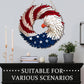 Patriotic Wreath 12 Inch Eagle Door Decor Independence Day And Easter Themed Organic Wood Finish Gift Idea