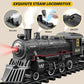 Train Kit with Lights & Sounds - Interactive Locomotive Toy for Kids Battery-Powered Motor-Driven Steam