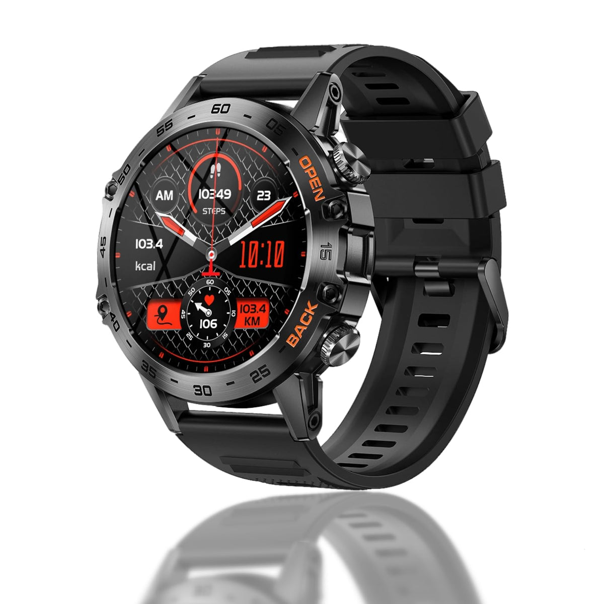 Smart Watch Military Grade Outdoor Fitness Tracker 10ATM Water-Resistant 100 Plus Sports Modes Fall 2025 Gift