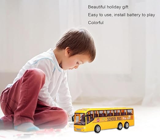 Remote Control Motor-Driven Tour Bus - Scale RC Vehicle with Lights for Kids, School & City Fun