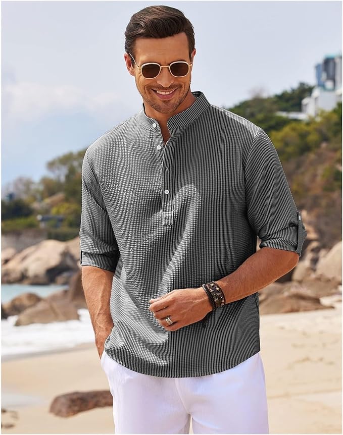Relaxed Cotton Shirt for Casual Outings and Elegant Layering, Soft Breathable Fabric, Available in Various Sizes and Colors-3
