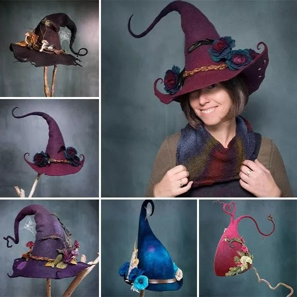 Hat Witch Felt Merino Handmade Halloween 2025 Costume