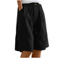 high-waisted, loose-fit with pockets, cotton, for casual summer days – Light women's shorts