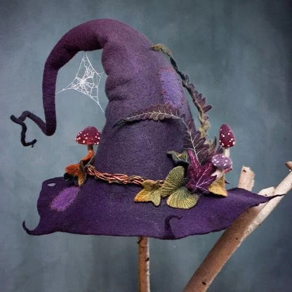 Hat Witch Felt Merino Handmade Halloween 2025 Costume