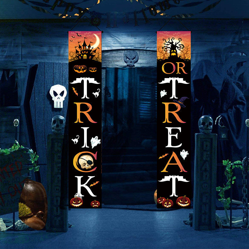 Doorway Halloween Banners Pair Oxford Cloth 180x30cm