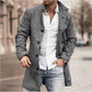 Men's Warm Midlength Coat - Stand Collar, Wool, City