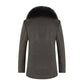 Warm Timeless Men's Coat - Single-Breasted, Polyester