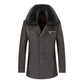 Warm Timeless Men's Coat - Single-Breasted, Polyester