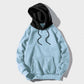 Plush Relaxed Men's Pullover Hoodie - Contrast Hood, Casual