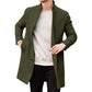 Timeless Warm Men's Wool Coat - Stand Collar, Mid Thigh