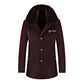 Warm Timeless Men's Coat - Single-Breasted, Polyester