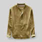 Men's Linen Dress Shirt - Classic Elegance with Modern Comfort, Available in Sizes M-4XL-3