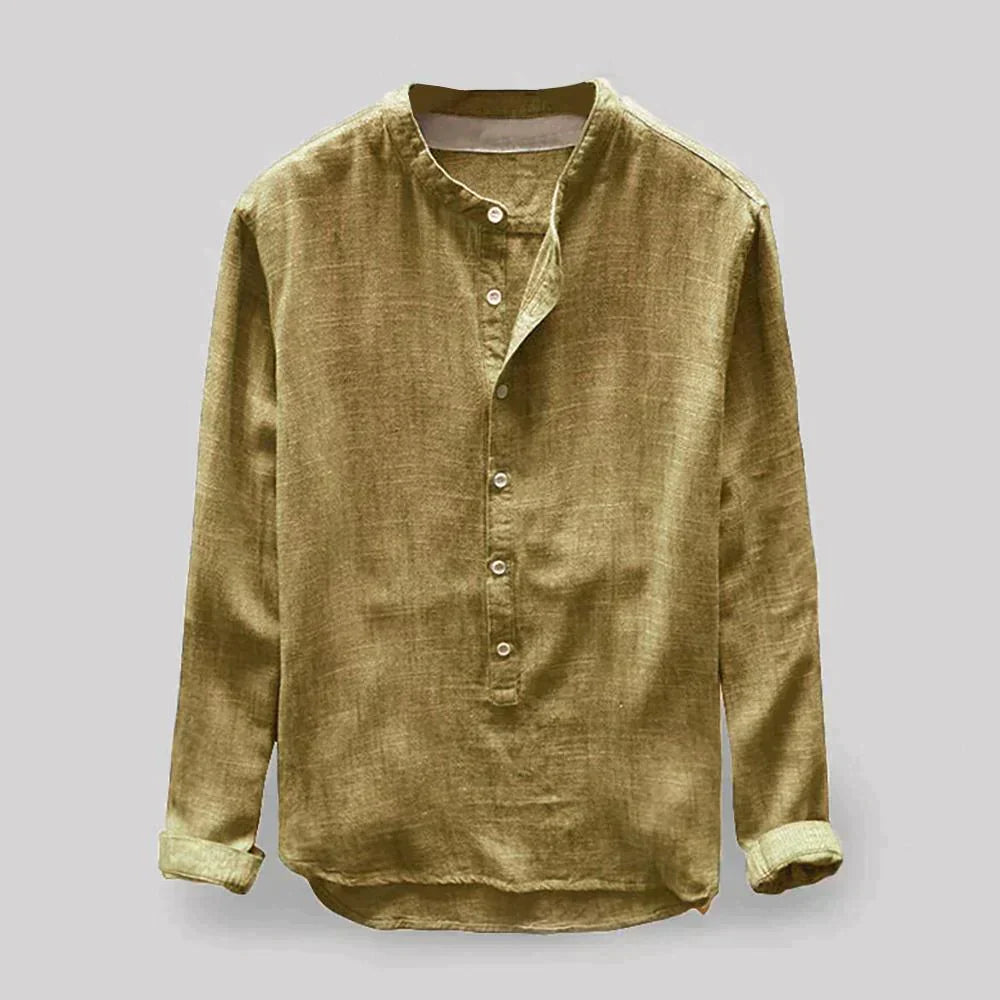 Men's Linen Dress Shirt - Classic Elegance with Modern Comfort, Available in Sizes M-4XL-3