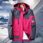 Water-Resistant Men's Rain Jacket - Hooded Colorblock, Packable