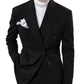 Light men's suit - timeless double-breasted Italian cut, for business, office-ready