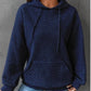 Plush Cozy Women’s Hoodie Sweater - Waffle Knit Layering