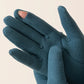 Women's Insulating Gloves - Fur Cuff, Suede, For Commuting
