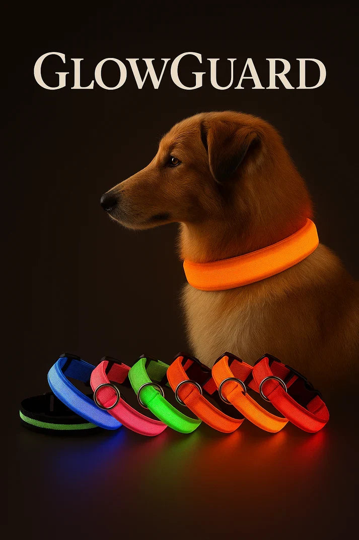 LED Dog Collar Battery-Powered Luminous Compact Dog Night Walks Fall 2025 Flashing Anti Lost Safety