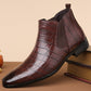 Men's Supportive Chelsea Boots - High Top Croc Leather