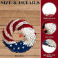 Patriotic Wreath 12 Inch Eagle Door Decor Independence Day And Easter Themed Organic Wood Finish Gift Idea